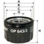 FILTR OLEJU OP643/3