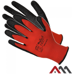 RĘKAWICE OCHR. RWNYL RED/B ROZM. 8